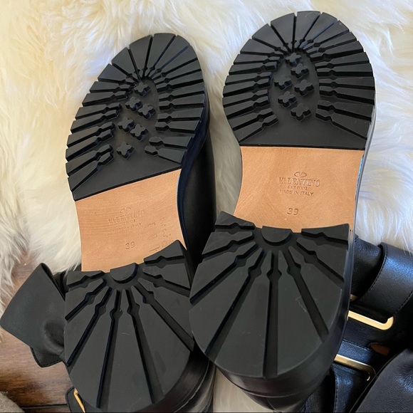 NEW  Valentino Now Wrap Vitello Biker Boots. - Picture 9 of 11